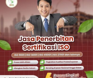 JASA PENERBITAN SERTIFIKAT ISO BERSAMA PT. INDONESIA SERTIFIKASI STANDARD