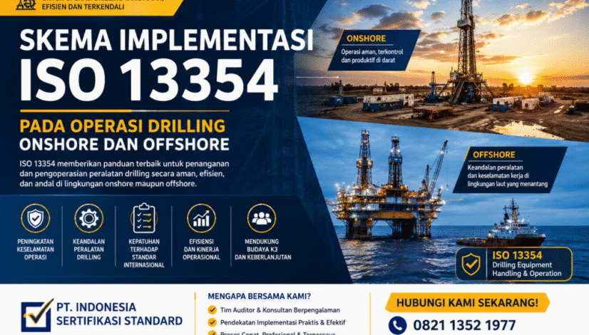 Skema implementasi ISO 13354 pada operasi drilling onshore dan offshore