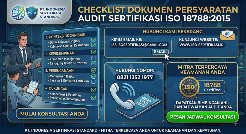 sia sertifikasi Standard I WA 0821 1352 1977