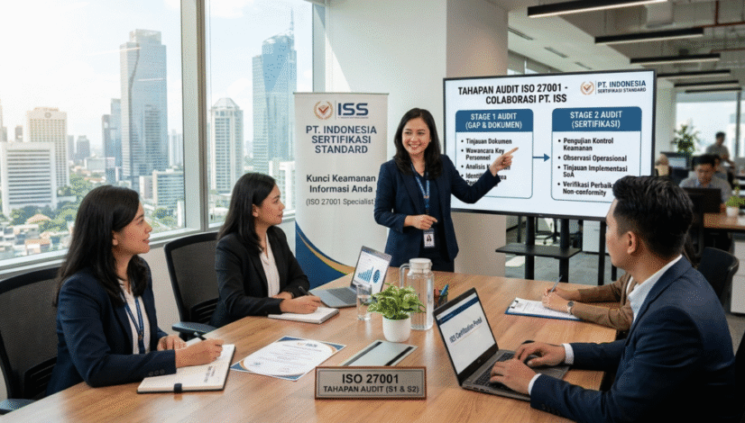 tahapan audit iso 27001stage 1-stage 2 bersama PT. Indonesia sertifikasi standard
